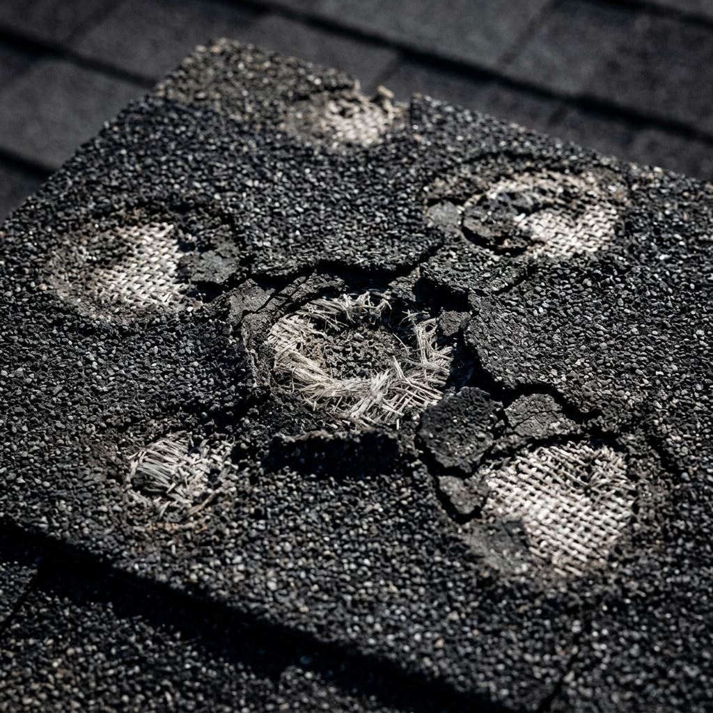 Inspecting a roof for storm damage in Alabama